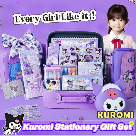 Back to School Stationery Set for Girls – Kuromi Gift Box with Cute School Supplies