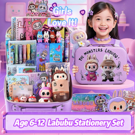 Back to School Stationery Set for Kids – Labubu Gift Box with Cute School Supplies