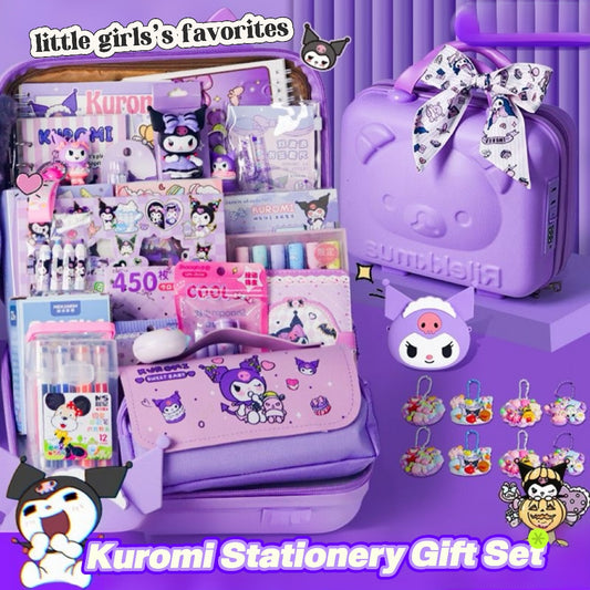 Back to School Stationery Set for Girls – Kuromi Gift Box with Cute School Supplies